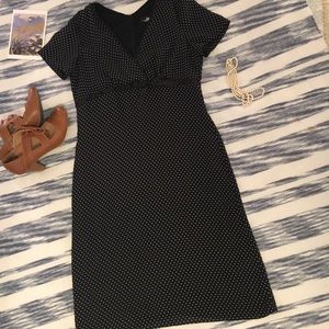 B. Moss Black and White Polkadot Dress